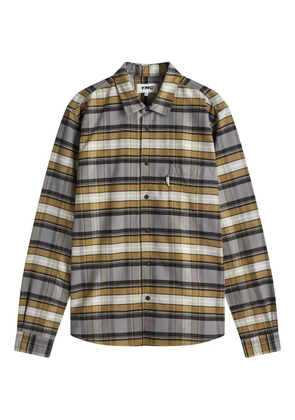 YMC plaid-pattern shirt - Grey