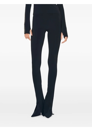 Norma Kamali stud-embellished flared leggings - Black