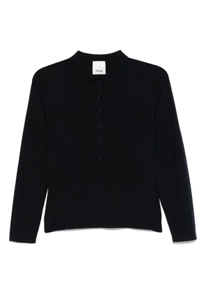 Allude fine-knit polo shirt - Blue