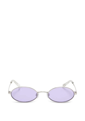 Le Specs Love Train oval-frame sunglasses - Silver