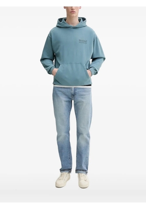 Marc O'Polo logo-embroidered hoodie - Blue