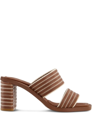 Bernardo Bernardo 1946 70mm Bari striped sandals - Brown