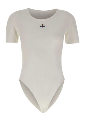 Vivienne Westwood orb-embellished ribbed bodysuit - White