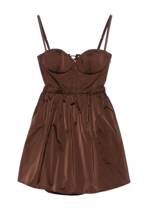 Elisabetta Franchi corset-style mini dress - Brown
