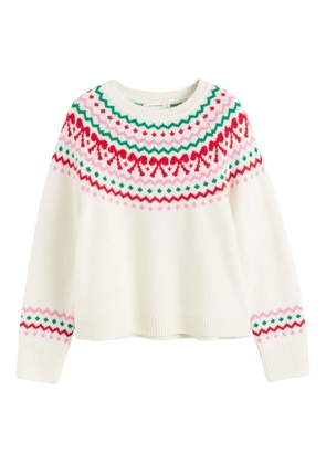 Chinti & Parker bow-fairisle sweater - Neutrals