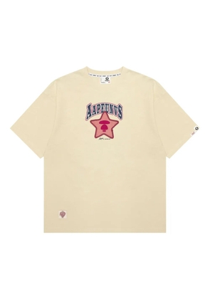 A BATHING APE® logo-print T-shirt - Neutrals