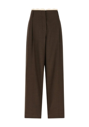 Magda Butrym waistband-detail trousers - Brown