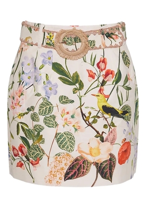 Cara Cara Blaze floral-print mini skirt - White