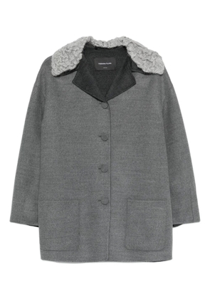 Fabiana Filippi cable-trimmed wool jacket - Grey