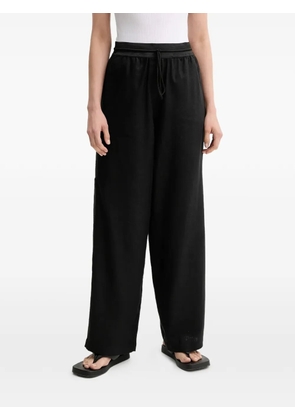 MMC STUDIO Linen drawstring pocket trousers - Black