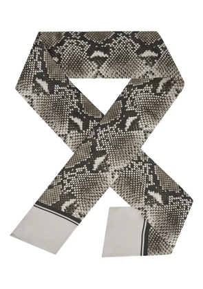 POTAMY snake-print scarf - Brown
