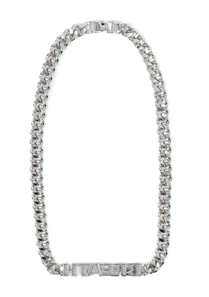 BREATH cuban-link crystal-embellished necklace - Silver