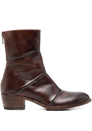 Shoto 40mm zip-fastening leather boots - Brown