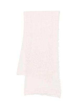 Warm-Me frayed-edge cashmere scarf - Pink