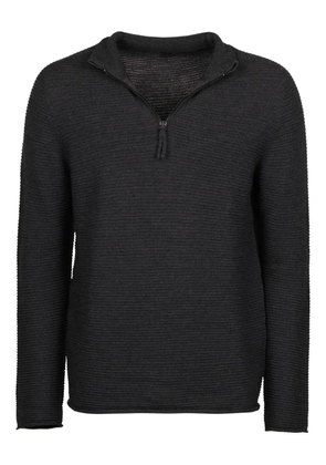 Hannes Roether zip ribbed T-shirt - Grey