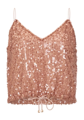 SANA OSMANI Iris sequin drawstring top - Pink