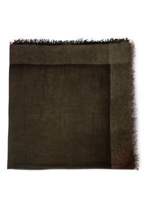 Faliero Sarti fringed colour block scarf - Brown
