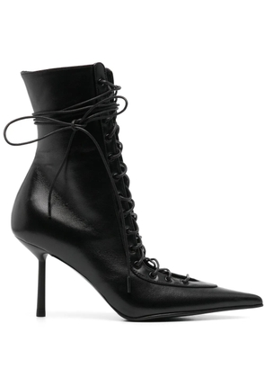 Le Silla 85mm leather boots - Black