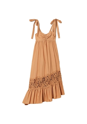 TWINSET macramé asymmetric dress - Neutrals