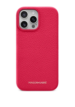 MAISON de SABRÉ Leather iPhone 16 Pro Max case - Pink