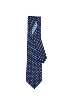 Ferragamo Mail print silk tie - Blue