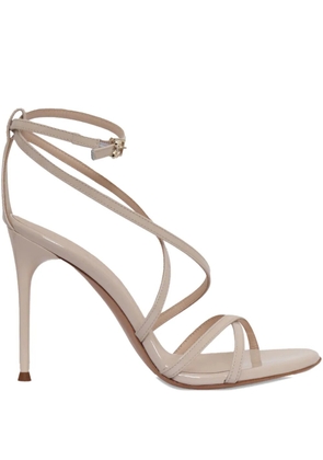 Sergio Levantesi Rebel stiletto cross-strap sandals - Neutrals