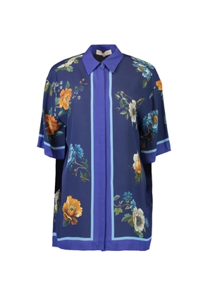 Borgo De Nor floral akari crepe top - Blue