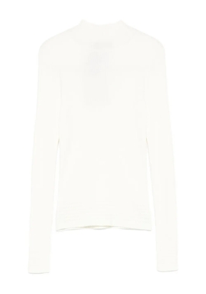 TWINSET ribbed mock-neck top - White