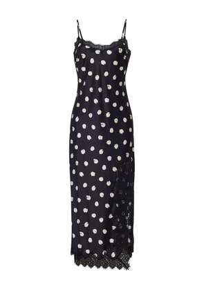 Cara Cara Granada polka-dot lace-trimmed dress - Black