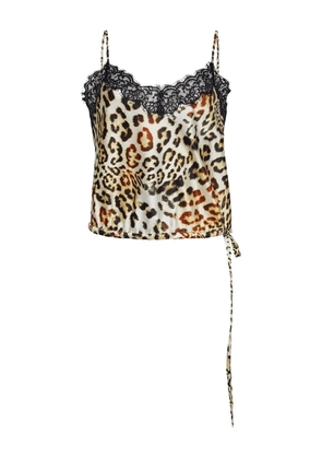 Cara Cara lace-trimmed leopard-print camisole - Neutrals