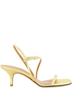 Emme Parsons square-toe heeled sandals - Gold