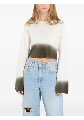 dime cropped long-sleeve top - White