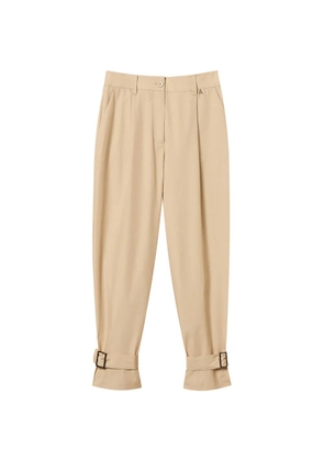 TWINSET buckled tailored trousers - Neutrals