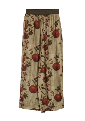 Uma Wang pomegranate-print elastic-waist trousers - Green