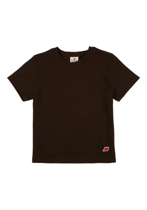 New Balance logo-patch T-shirt - Brown
