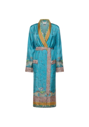 Pierre-Louis Mascia paisley floral dressing gown - Blue