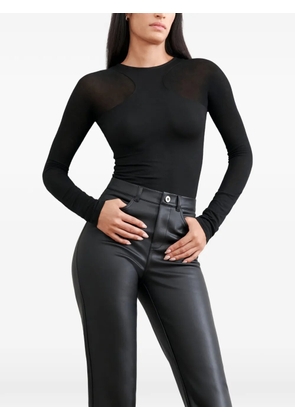 Marcella Yada sheer-panel top - Black