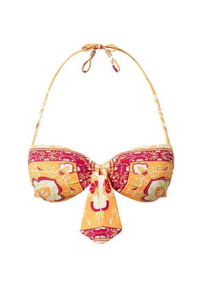 TWINSET printed bandeau bikini top - Orange