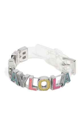 Bimba y Lola glitter-letter bracelet - Silver