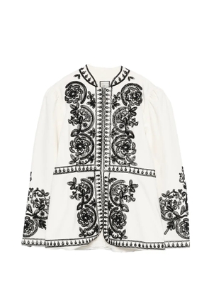 SCARLETT POPPIES Zorena embroidered jacket - White
