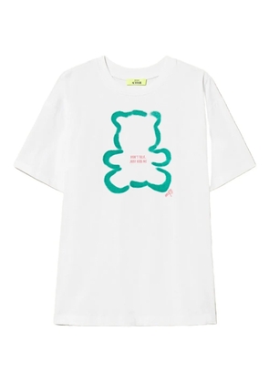 TWINSET teddy-print cotton T-shirt - White