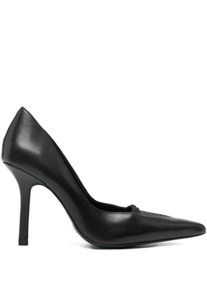 Patrizia Pepe 95mm leather pointed pumps - Black