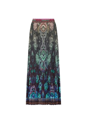 Pierre-Louis Mascia pleated floral-print maxi skirt - Green