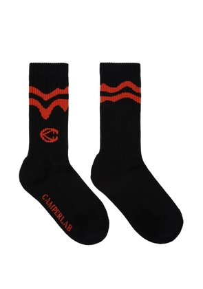 CamperLab logo-embroidered socks - Black