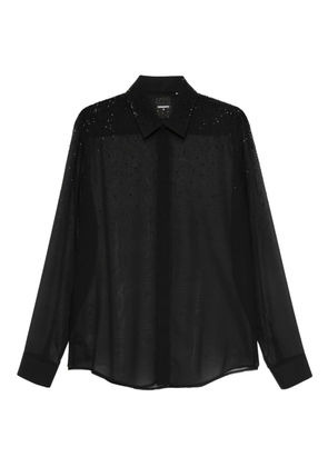 Patrizia Pepe rhinestone-embellished shirt - Black