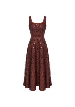 POST MERIDIEM sequin-embellished maxi dress - Brown