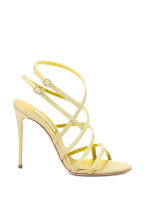 Casadei Cage buckle-detail heeled sandals - Yellow