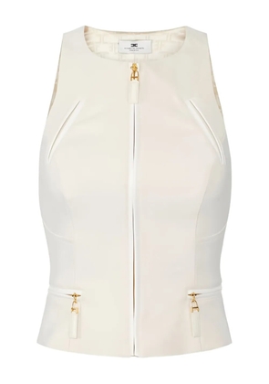 Elisabetta Franchi double-layer zip-up top - Neutrals