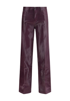 L'Agence Marty coated flared trousers - Purple
