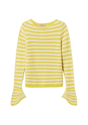 TWINSET striped crew-neck top - Yellow